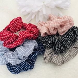 Scrunchies - Set of 6! PLAID DESIGN
